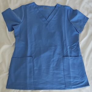 Mandala Ceil Blue V-Neck Women's Scrub Top